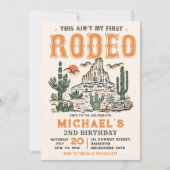 Invitation Western Vintage Desert Rodeo 2e anniversaire (Devant)