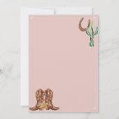 Invitation Western Watercolor Baby Girl Douche (Dos)