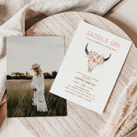 Western Watercolor Photo Baby Girl Douche