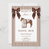 Invitation Western Wildly in love Hand Drawn Wedding (Devant)