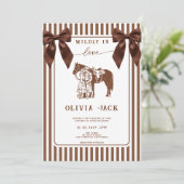 Invitation Western Wildly in love Hand Drawn Wedding (Debout devant)