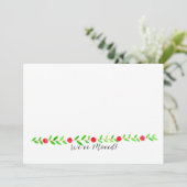 Invitation We've Moved/New Address , watercolor Christmas (Debout devant)