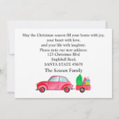 Invitation We've Moved watercolor Christmas Photo card (Dos)