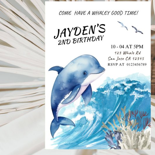 Invitation Whaley Good Time 2nd Birthday Party