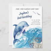 Invitation Whaley Good Time 2nd Birthday Party (Devant)