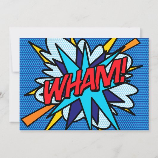 Invitation WHAM Fun Retro Comics (Devant)