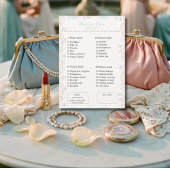 Invitation What’s in Your Purse? Romantic Floral Game
