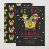 Invitation What the Elf Will the Baby Be Gender Reveal (Devant / Derrière)