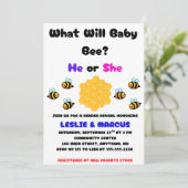 Invitation What Will Baby Bee Gender Reveal (Debout devant)