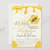 Invitation What Will Baby Bee Rustic Honeycomb Gender Reveal (Devant)
