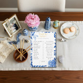 Invitation What Would She Choose? Blue Bridal Shower game