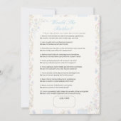 Invitation What Would She Choose? Floral Bridal Shower game (Devant)