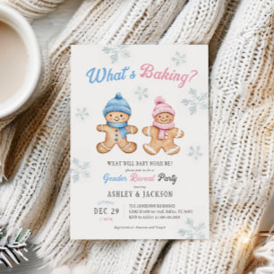 Invitation What's Baking Gingerbread Party Genre Reveal
