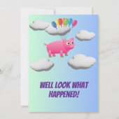 Invitation When Pigs Fly, Flying Pig Balloon Party (Devant)