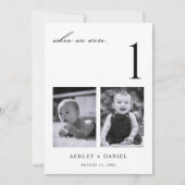 Invitation When We Were Age Photo Table Number (Devant)