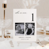 Invitation When We Were Age Photo Table Number