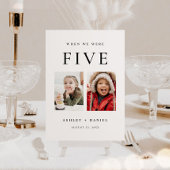 Invitation When We Were Age Photo Table Number