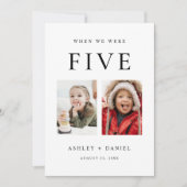 Invitation When We Were Age Photo Table Number (Devant)