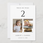 Invitation When We Were Age Table Number with Photos (Devant)