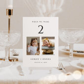 Invitation When We Were Age Table Number with Photos