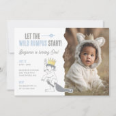 Invitation Where the Wild Things Are Wild One First Birthday (Devant)