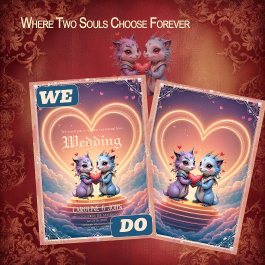 Invitation Where Two Souls Choose Forever