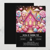 Invitation Whimestic Majestic Candyland Digital Anniversaire (Devant / Derrière)