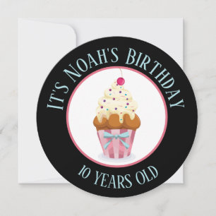 Invitation Whimicsal Cupcake avec beaucoup d'Anniversaire de