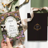 Invitation Whimiscal violet rose Calla Lily Mariage floral