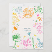 Invitation Whimisical Disco Colorful Wedding Invite (Dos)