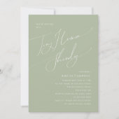 Invitation Whimsage Green Minuscule Baby shower humain (Devant)