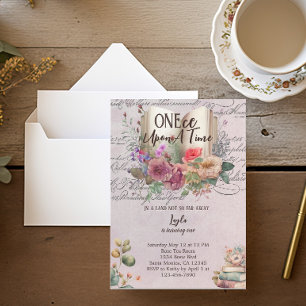 Invitation Whimsal Fairytale Story Book First Birthday