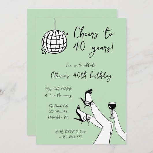 Invitation Whimsday Birthday Party (Devant / Derrière)