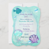 Invitation Whimsey Aquarium 2 EST UNE DOUCHE DE FILLE BÉBÉ GA (Dos)