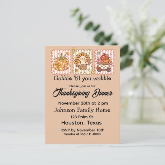 Invitation Whimsgiving Diner (Debout devant)