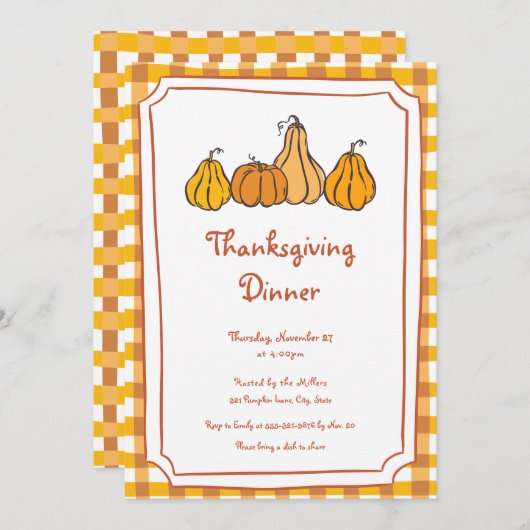 Invitation Whimsgiving Diner (Devant / Derrière)