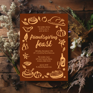 Invitation Whimsgiving Friendsgiving Dîner sur mesure