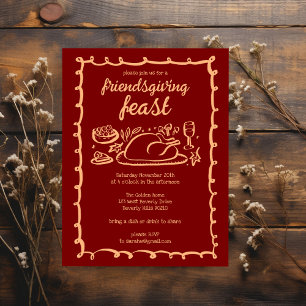 Invitation Whimsgiving Friendsgiving Dîner sur mesure