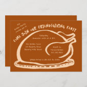 Invitation Whimsgiving Friendsgiving Dîner sur mesure (Devant / Derrière)