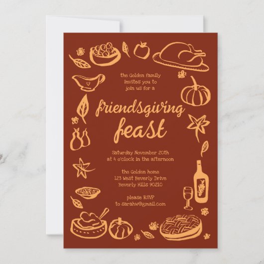 Invitation Whimsgiving Friendsgiving Dîner sur mesure (Devant)
