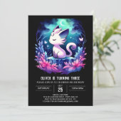 Invitation Whimsical Adorable Chat Anniversaire (Debout devant)