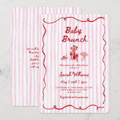 Invitation Whimsical Baby Brunch Baby Shower Girl (Devant / Derrière)