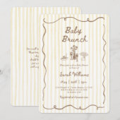 Invitation Whimsical Baby Brunch Baby Shower Girl (Devant / Derrière)