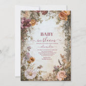Invitation Whimsical Baby in Bloom Fleur sauvage (Devant)