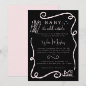 Invitation Whimsical Baby It's Cold Outside Baby shower Invit (Devant / Derrière)