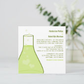 Invitation Whimsical Beaker Mariage, Vert (Debout devant)