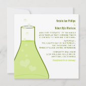 Invitation Whimsical Beaker Mariage, Vert (Devant)