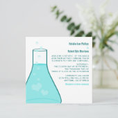 Invitation Whimsical Beaker Wedaker, Aqua (Debout devant)
