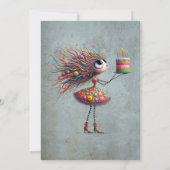 Invitation Whimsical Big Eyed Birthday Girl (Dos)