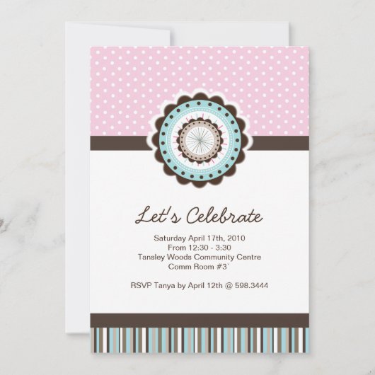 Invitation Whimsical Birthday Party (Devant)